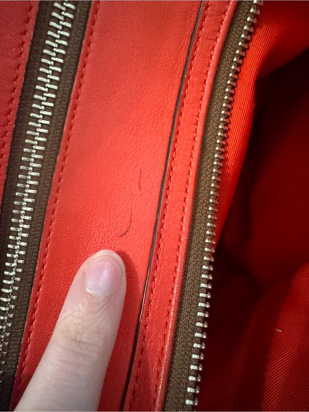 Coach Signature Canvas Coral Red Leather Satchel Crossbody Bag Purse EUC - Picture 15 of 16